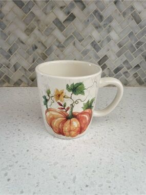 Cost Plus World Market Fall Autumn Pumpkin Ceramic Mug
